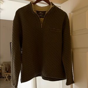 Bob Timberlake Men's Olive Green Quilted Sweater L